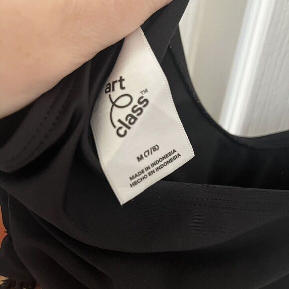 Art Class Black Leopard Print One Piece Swimsuit Girls Size Medium 7-8 - Picture 6 of 11